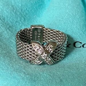 Tiffany & Co 18k White Gold Somerset Diamond Ring